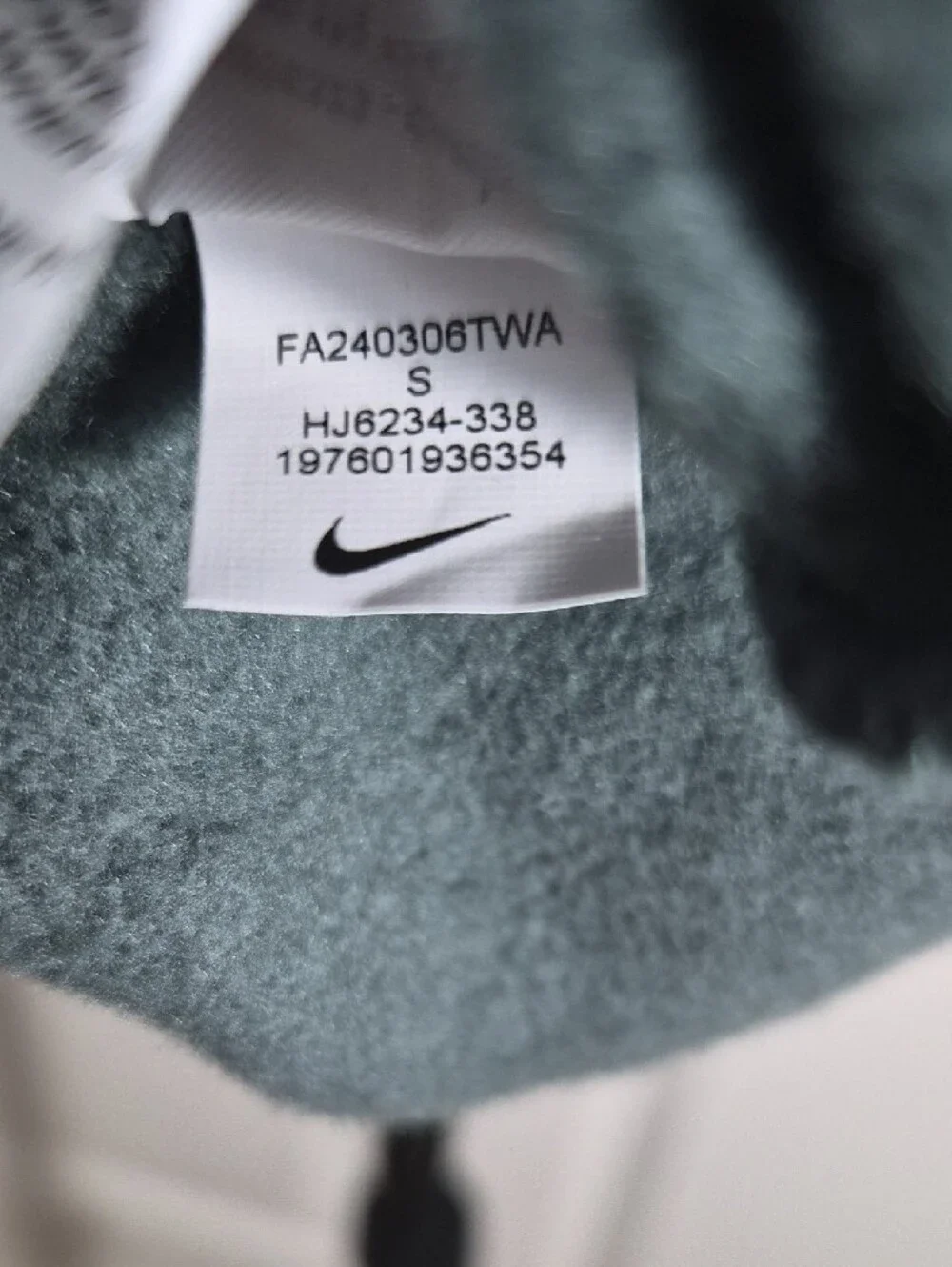 Nike Kids Crewneck Sweatshirt in Teal Green with White Swoosh